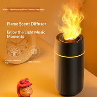 Diffuseur d'huiles essentielles ultrasonique portable mini 100 ml, humidificateur d'air rechargeable par USB 5W, mini diffuseur d'arômes à flamme pour la maison