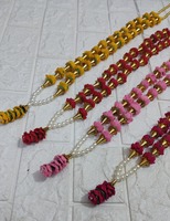Collier Milni Haar traditionnel artisanal, magnifique, orné de perles florales, pour les rituels de mariage et les accessoires de puja pour les idoles divines