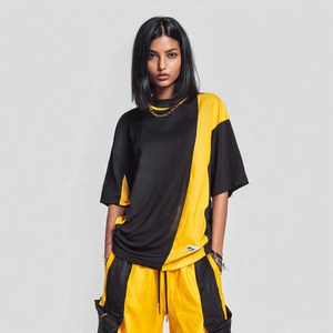 Imprimé Baggy T-shirt survêtement femmes surdimensionné T-shirt Baggy pantalon ensemble dames goutte épaule Sublimation T-Shirt cordon pantalon - Product Image 2