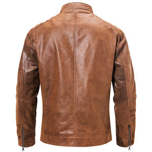 Chaquetas de Cuero Genuino de Primera Calidad, Estilo Motociclista, Ajuste Entallado, Chaqueta de Cuero Natural - Product Image 6