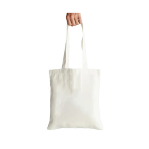 Sac de courses portable en gros, réutilisable, pliable, avec fermeture éclair, sac de courses, logo imprimé personnalisé, imperméable, mélange de jute et de coton - Product Image 1