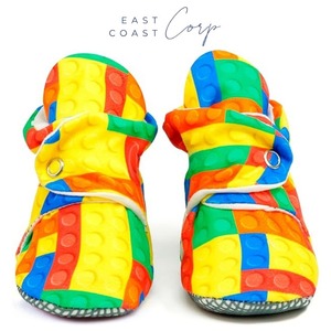 Baby Autumn/Winter Fleece Lined Wrap Fasten Non-Skid Soft <b>Slipper</b> <b>Booties</b> Breathable Western Style Ankle Height Sock Closure - Product Image 1