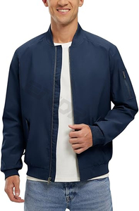 100% 涤纶夏季轻便跑步夹克，带拉链立领防晒透气服装 - Product Image 2