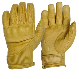 Best Design Real Genuine Leather Motorcycle Gloves in <b>Top</b> Quality Adjustable Men Racing Motorbike Gloves Custom Size logo - Product Image 1