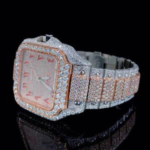 Premium Luxury <b>Watch</b> With Real Moissanite Stones Business Chronograph <b>Watch</b> for Men Gift at Affordable Price - Product Image 4