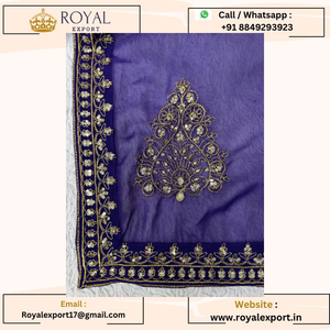 El último nuevo diseñador Faux Georgette Fabric con hilo Sequence Work Saree Fabricante por Royal Export - Product Image 6