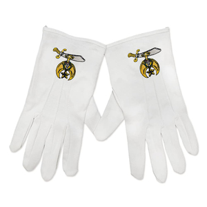 Gants maçonniques pas chers de qualité supérieure Vente en gros Gants maçonniques Regalia en pur coton Gants de chevaliers maçonniques en coton blanc - Product Image 4