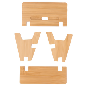 Organisateur de bureau en bambou naturel pour le rangement de gadgets écologiques - Product Image 2