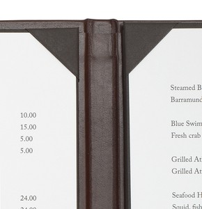 Nueva moda de cuero menú cubierta de libro moderno PU cuero tarjetero 1 página 4 Vista al por mayor a precio barato - Product Image 3