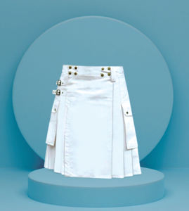 Tela Tartán Blanca Cristal, Algodón y Lana de Alta Calidad, Personalizable para Kilt - Product Image 5