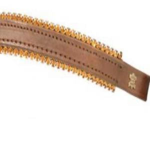 Bande de front de cheval en cuir de selle anglaise noire ou marron sur mesure avec bande de front diamante de cristaux scintillants colorés pour chevaux - Product Image 4