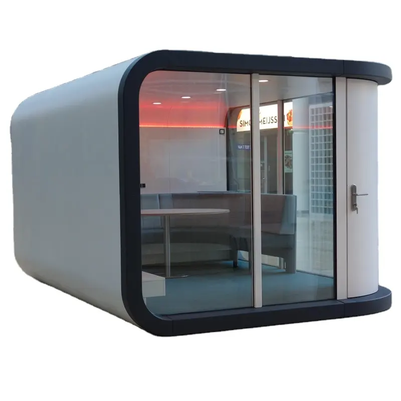 A Mini Office pod in Backyard Garden pod Phone booth Customized Home Office Shed Kiosk telephone booth prefab house