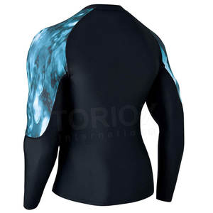 Custom Logo Sportswear Rash Guards <b>Surfing</b> Coat Breathable Quick Dry Stretch Long Sleeve Rash Guards - Product Image 2