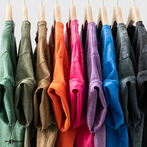 T-shirts unisexe surdimensionnés à manches courtes et à épaules tombantes vintage personnalisés 100 coton T-Shirt lourd délavé à l'acide - Product Image 6