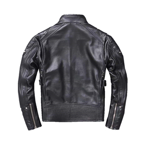 Chaqueta de Cuero Genuino para Hombre, Diseño Unisex, Chaqueta de Cuero para Hombre de Alta Calidad Personalizada al por Mayor - Product Image 5