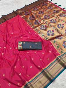 Sari nupcial casual reversible de seda suave Artriddh Paithani con Meenakari y Pallu rico, proveedor mayorista de Bhavnagar - Product Image 6