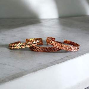 <b>Copper</b> <b>Bracelet</b> Premium Designer Jewelry Minimalist Style Adjustable Wrist Accessory Modern Trendy Finish - Product Image 1