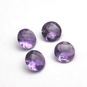 Purple Amethyst Gemstone Top Quality 7MM Round Checkerboard Cut 1.15 Ct African Amethyst Loose Stone for Jewelry Making Gemstone - Product Image 5