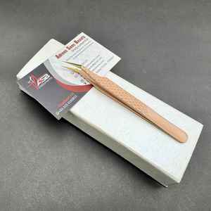 Pince à cils japonaise en acier inoxydable avec logo personnalisé professionnel pointe pointue pour extension de cils outil d'isolation de marque privée - Product Image 3