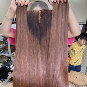 Extensiones de cabello vietnamita Super Double Drawn Raw Virgin Bundle en marrón Proveedor mayorista Relación de cabello más largo> = 60% - Product Image 1