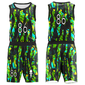 Vente en gros personnalisée 100 ensemble complet uni en polyester ensemble de maillots de basket-ball rétro All Stars de conception simple de sublimation - Product Image 3