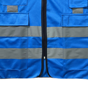 Gilets de sécurité haute visibilité pour la sécurité routière, 100% polyester, vêtements de travail, gilet haute visibilité avec bandes réfléchissantes pour les travailleurs - Product Image 3