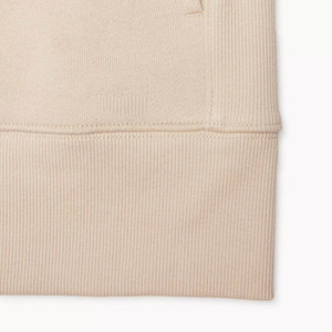 Conjunto de chándal de jersey con media cremallera Beige para mujer, conjunto de 2 piezas, Sudadera de cuello alto y pantalones de Jogger de ajuste relajado - Product Image 4