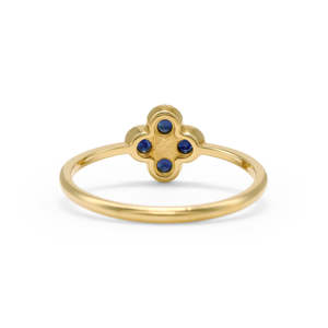 Élégant ensemble de bagues de luxe en argent sterling 925 plaqué or 18 carats avec pierres précieuses de tanzanite serti de broches cadeau de mariage - Product Image 3