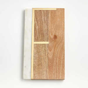 Vente en gros de planche à découper en marbre et en bois rectangle personnalisé produit de cuisine en bois produit à découper - Product Image 1