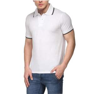 Algodón de alta calidad para hombres para camiseta de Polo Casual patrón sólido manga corta cuello bordado precio barato de talla grande - Product Image 6