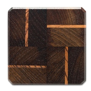 Posavasos de madera marrón modernos y elegantes, juego de cuatro almohadillas/alfombrillas cuadradas artesanales para la mesa del hogar, proveedor indio - Product Image 1