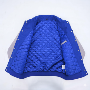 เสื้อแจ็คเก็ตวาร์ซิตี้ผ้าฟลีซสำหรับผู้ชาย พิมพ์ลายและปักด้วยไหมเชนิลล์ คุณภาพสูง สไตล์สตรีทแวร์ พร้อมโลโก้สั่งทำ ราคาถูก - Product Image 4