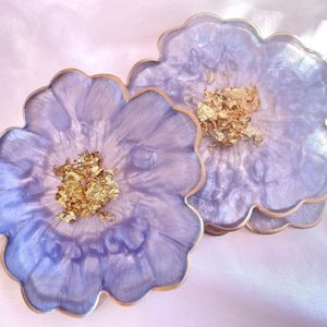 Sous-verres en résine époxy de haute qualité avec motif floral sculpté pour la décoration de la maison en provenance d'Inde - Product Image 4