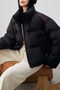 Invierno cálido bajo MOQ algodón relleno con capucha frontal personalizado hombres al aire libre burbuja chaqueta de alta calidad - Product Image 6