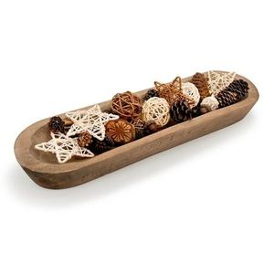 Cuenco grande de madera para masa, ideal para decoración de casas de campo, adecuado para colocar diversos artículos decorativos. - Product Image 6