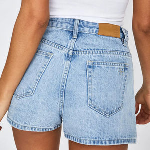 Wholesale New Latest Designer Fashion Sexy Vintage Print Mid Waist Ripped Cotton Denim <b>Women</b> <b>Jean</b> <b>Shorts</b> OEM Serviced - Product Image 5