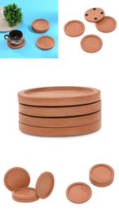 Sous-verres carrés en terre cuite faits à la main de qualité supérieure, modernes, pour tasses à thé, tapis, coussinets, prix de gros, articles ménagers de haute qualité - Product Image 2