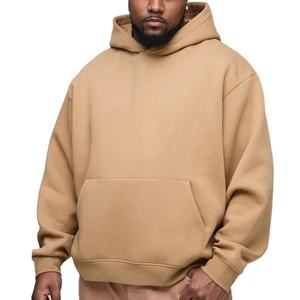 Sudadera con Capucha Color Caqui para Hombre, Estilo Holgado con Bolsillo Delantero, Puños Acanalados, Informal, Cómoda, Ropa de Calle, Sudaderas Personalizadas - Product Image 1