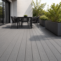 Planche de terrasse en WPC solide pour extérieur, composite bois-plastique, terrasse, balcon