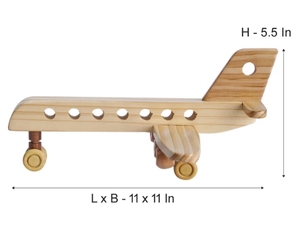 Hecho a mano de madera de pino Airbus arte decorativo rústico decoración del hogar acento hecho a mano granja - Product Image 6