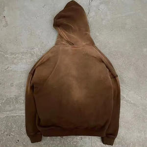 Ensembles de survêtements GSM 500 surdimensionnés avec fermeture éclair Stone Wash Design avec logo personnalisé pour l'hiver fabriqués par le vendeur - Product Image 3