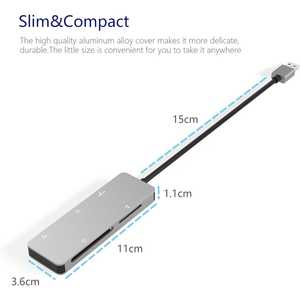 Lector de Tarjetas XD de Alta Velocidad USB 3.0 Compatible con Tarjetas de Memoria SD/TF/MS/M2/XD/CF Certificado Rohs Instalación Externa - Product Image 5