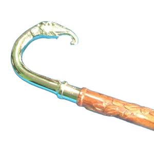 Bâton de marche pliable en bois fait à la main avec poignée d'éléphant en laiton de styliste/cannes de marche pliables en bois avec poignée d'éléphant - Product Image 1