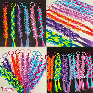 Thiết Kế Mới Cô Gái Trẻ Em 16 Inch Lễ Hội Quà Tặng Ombre Bện Tóc Đuôi Ngự<span class=keywords><strong>a</strong></span> Đầy Màu Sắc Bện Bong Bóng Đuôi Ngự<span class=keywords><strong>a</strong></span> Mở Rộng - Product Image 4