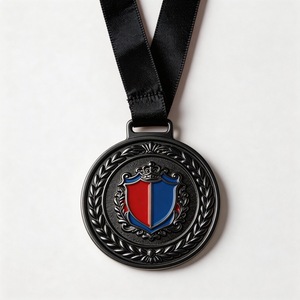 Médaille de récompense de Taekwondo en alliage de zinc moulé sur mesure par le fabricant avec ruban, médaille d'honneur personnalisée pour les arts martiaux - Product Image 1