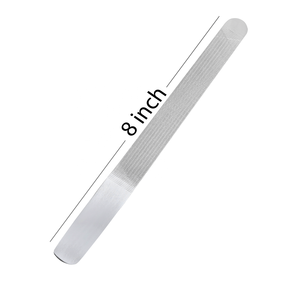 Lima de Uñas Profesional de Doble Cara de Acero Inoxidable, Recta, Grano 80, 3.5\" 8\", GEMSTONE ENTERPRISES GS-0600 - Product Image 6