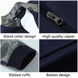 Ensemble de jogging avec broderie personnalisée avec veste zippée Pantalon de jogging en nylon Veste d'extérieur coupe-vent Survêtements pour hommes - Product Image 4