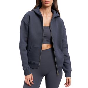 Suéteres con Logotipo Personalizado al por Mayor, Suéteres de Algodón para Mujer, Suéteres Holgados de Cuello Redondo y Manga Larga en Color Sólido - Product Image 1