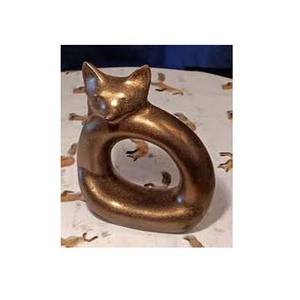 Antique Gold Plated Metal With Cat Design Napkin <b>Ring</b> for Table Decoration Round Napkin <b>Ring</b> - Product Image 1