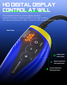 Cơ Khí 958 600W Hàn Công Cụ Thiết Lập Di Động LCD Kỹ Thuật Số Nhiệt Độ BGA Làm Việc Nhiệt Súng Nóng Không Khí - Product Image 4